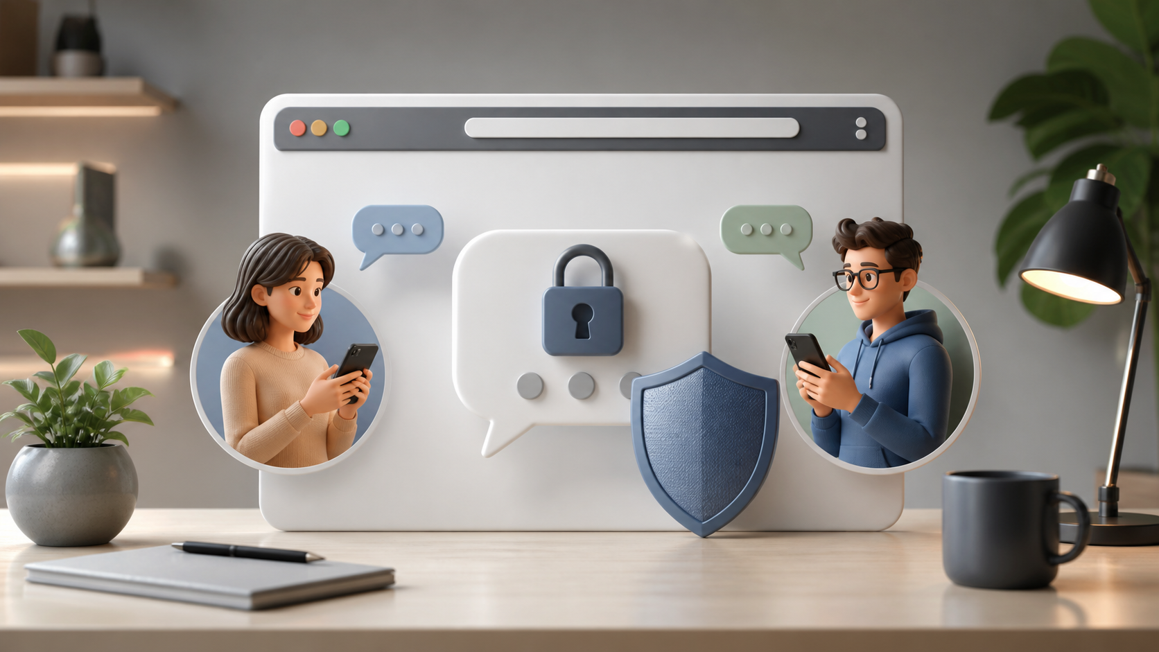 How encrypted private chats work in a browser app