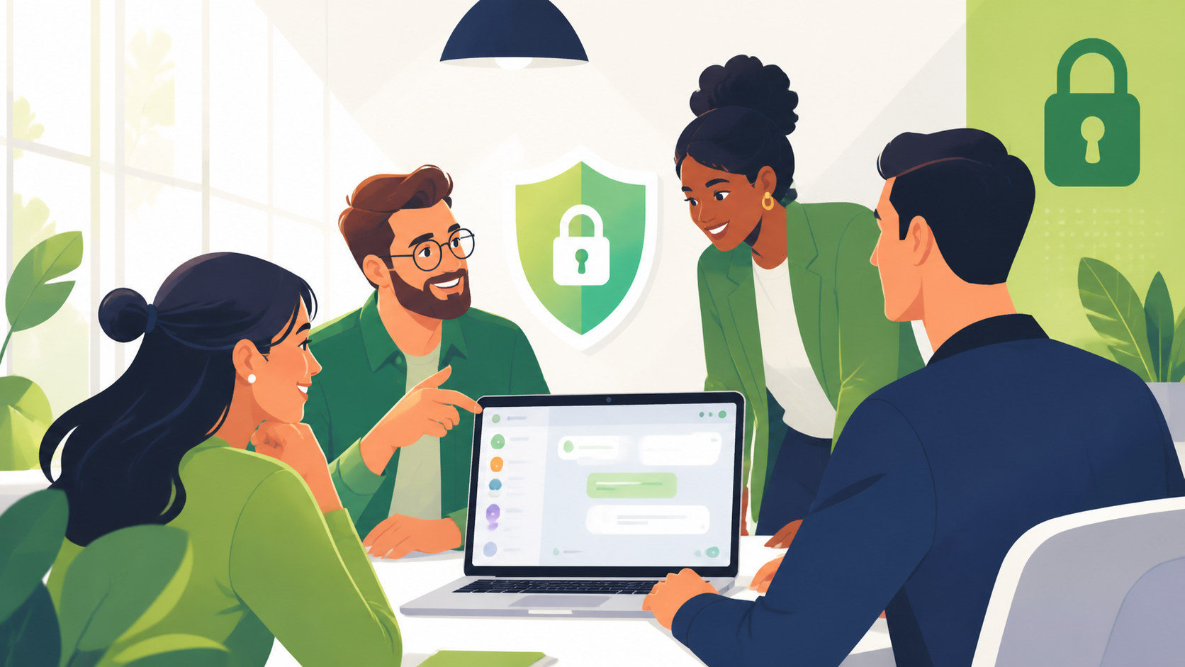Private Chats in a Browser App for Company Teams