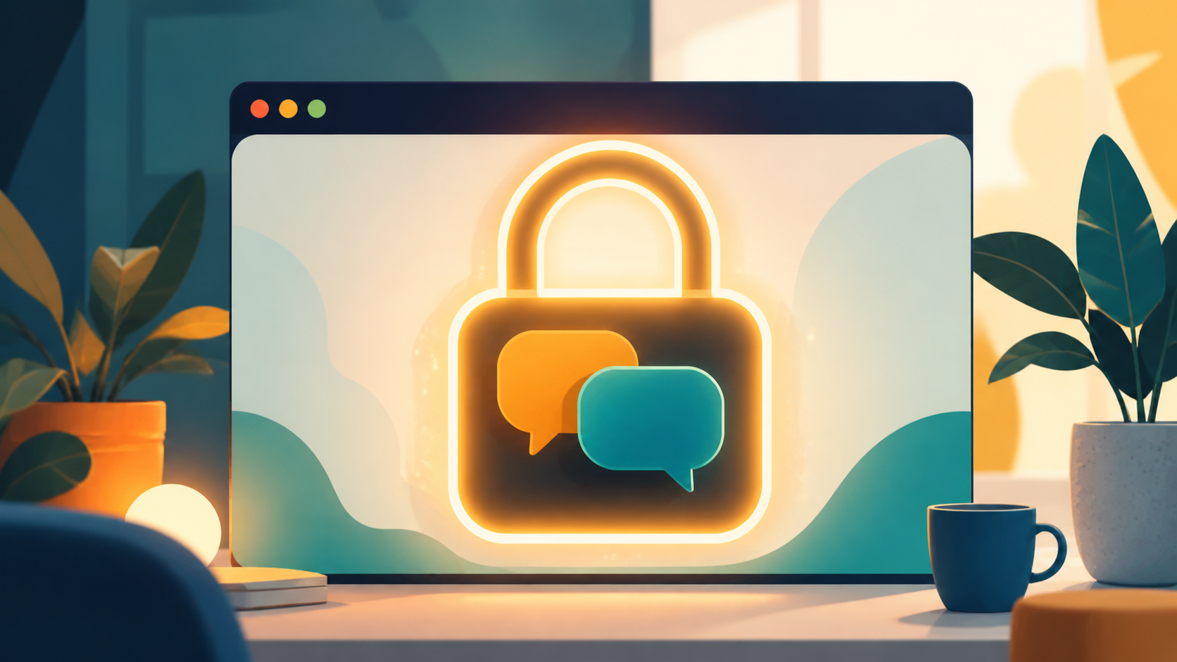How encrypted private chats work in a browser app