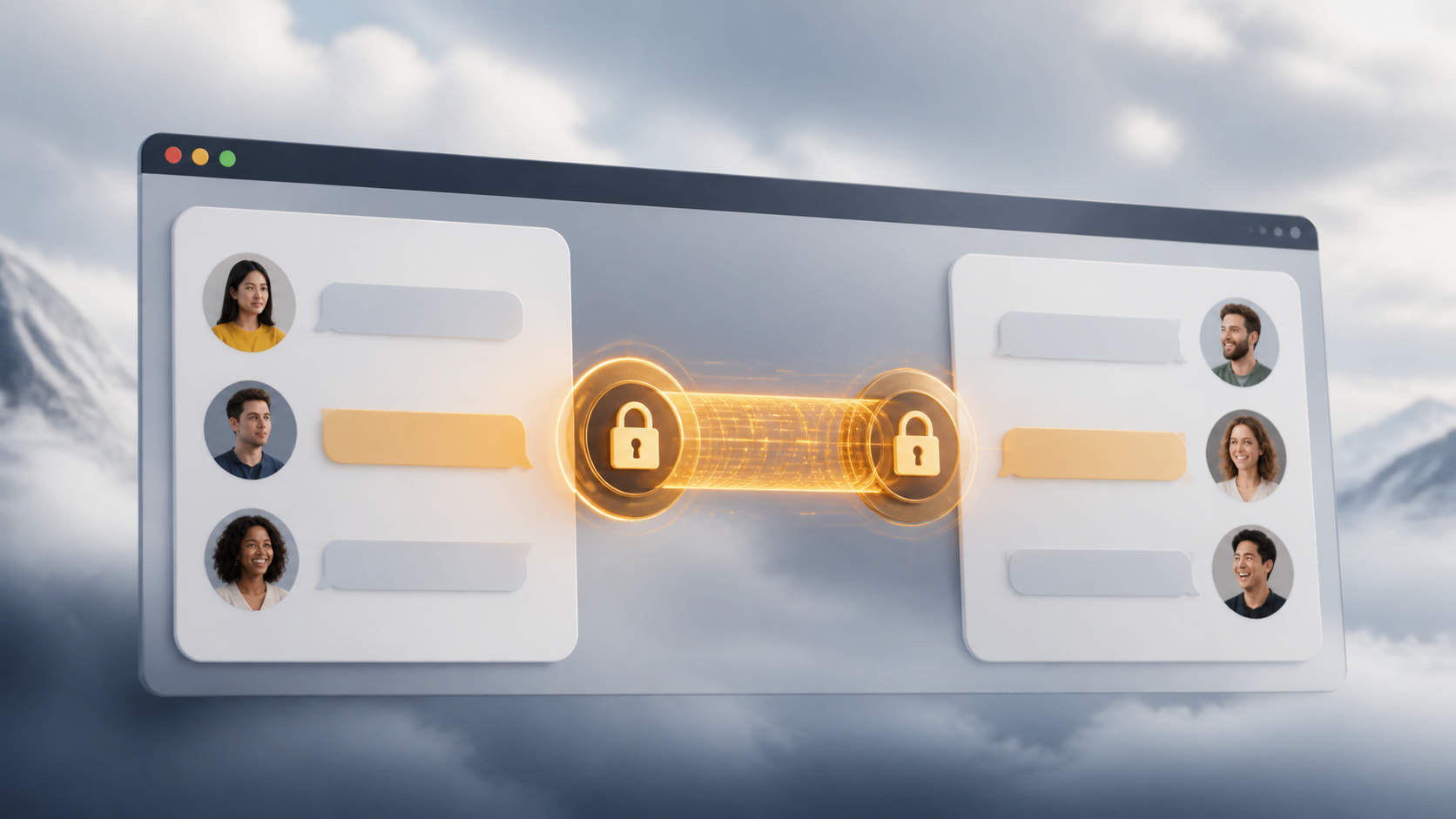 How end to end encryption chat works in browser