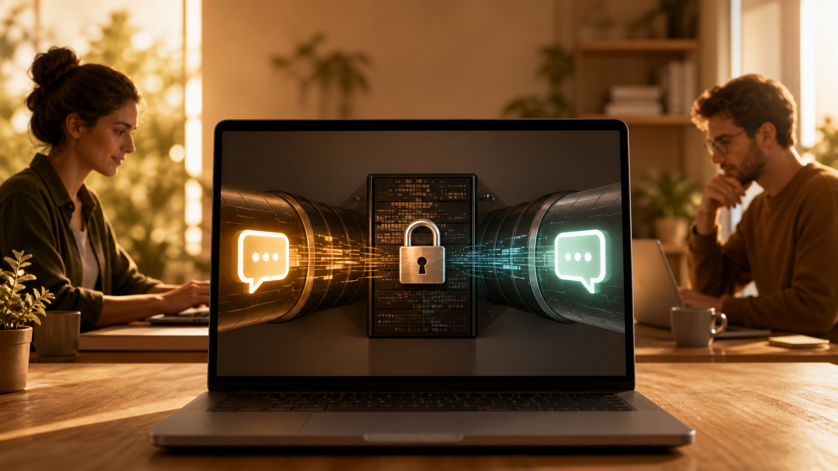 How end to end encryption chat works in browser